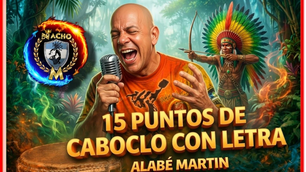 15 PUNTOS DE CABOCLO CON LETRA ALABE MARTIN
