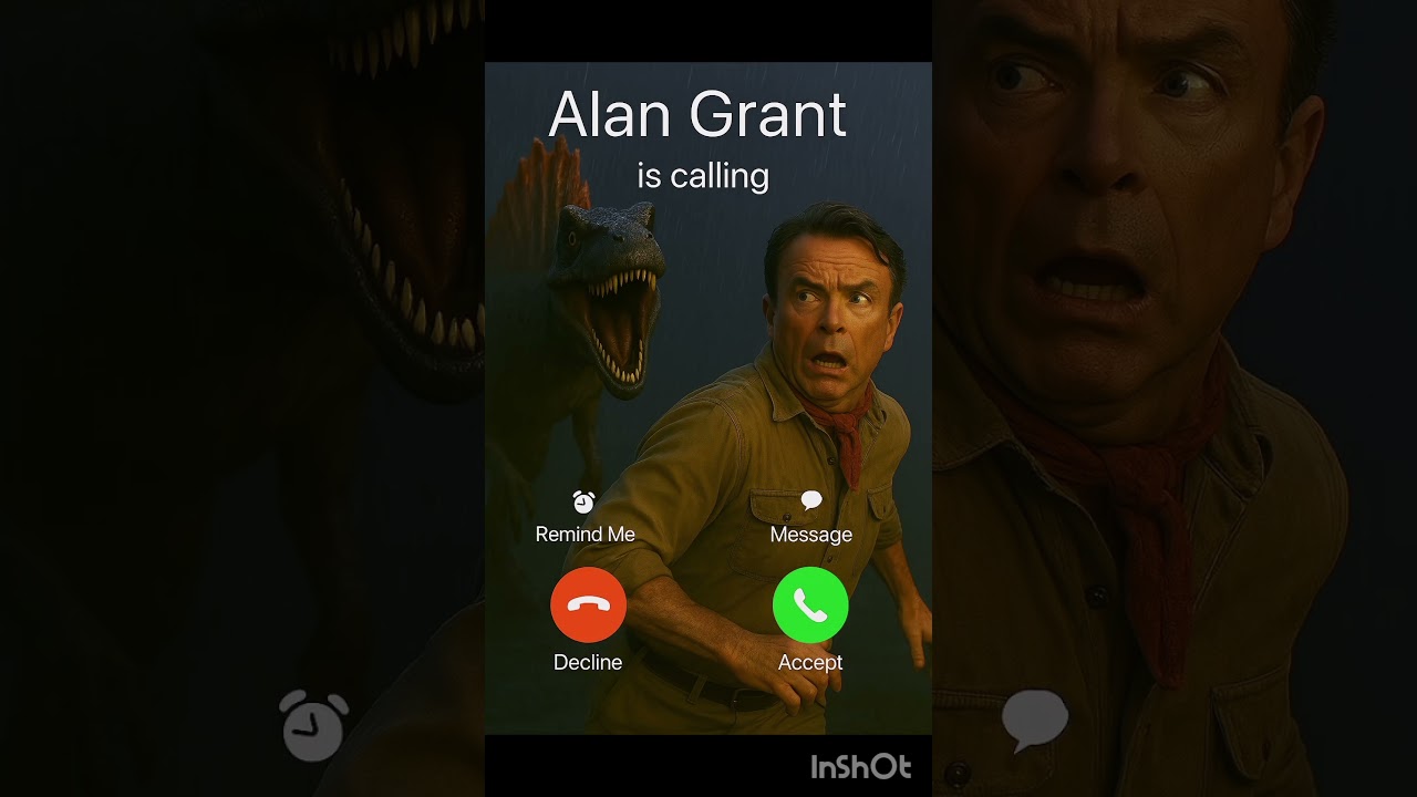 Alan Grant Jurassic Park incoming call 🤣🤣 #jurassicpark #jurassicworld #alangrant #spinosaurus #call