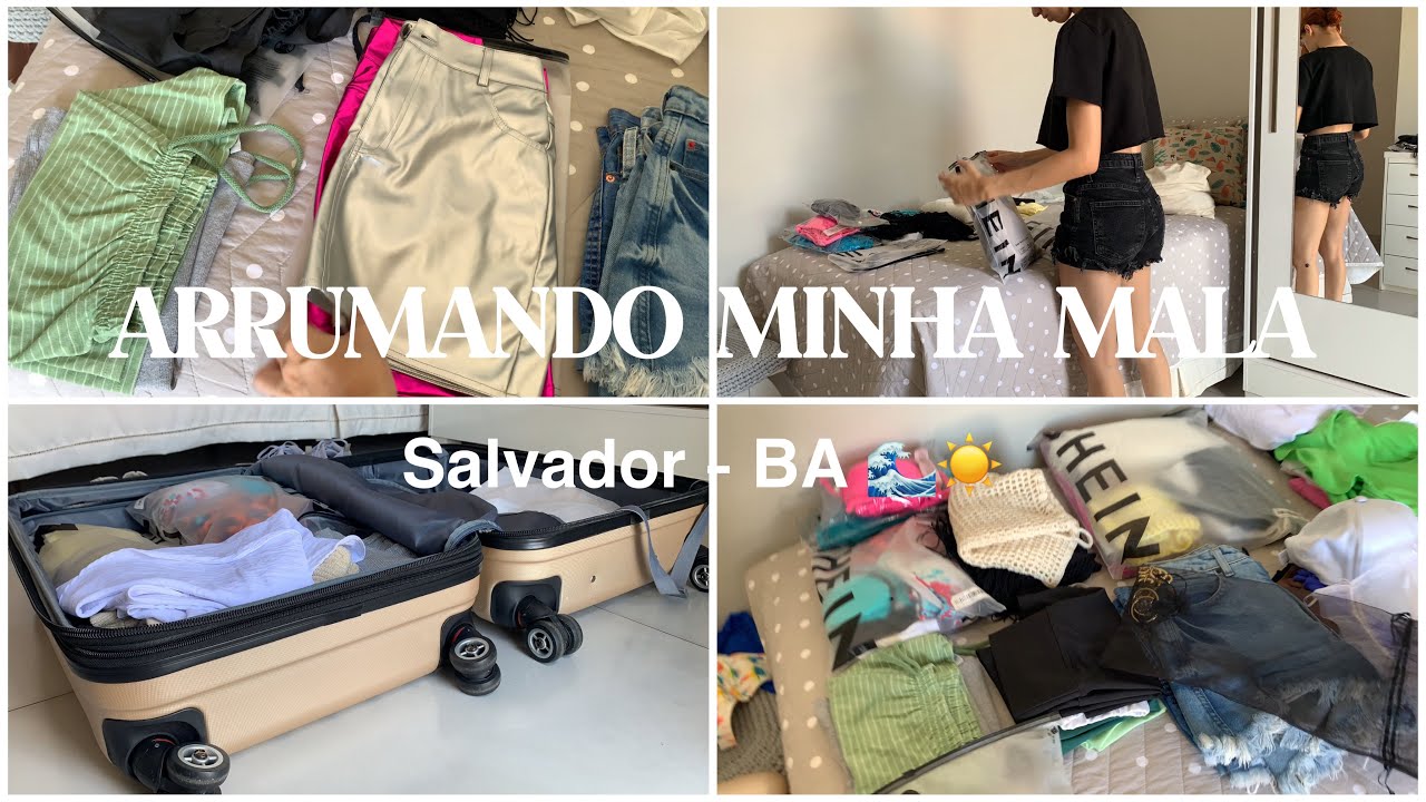 ARRUMANDO A MALA PARA SALVADOR - BA | 1 semana, looks e como se organizar