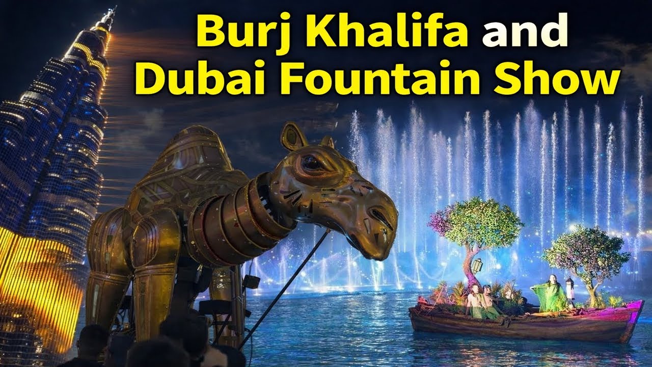 Dubai Fountain and Burj Khalifa Show #dubaifountainshow #burjkhalifa #traveldubai  #welcometodubai 