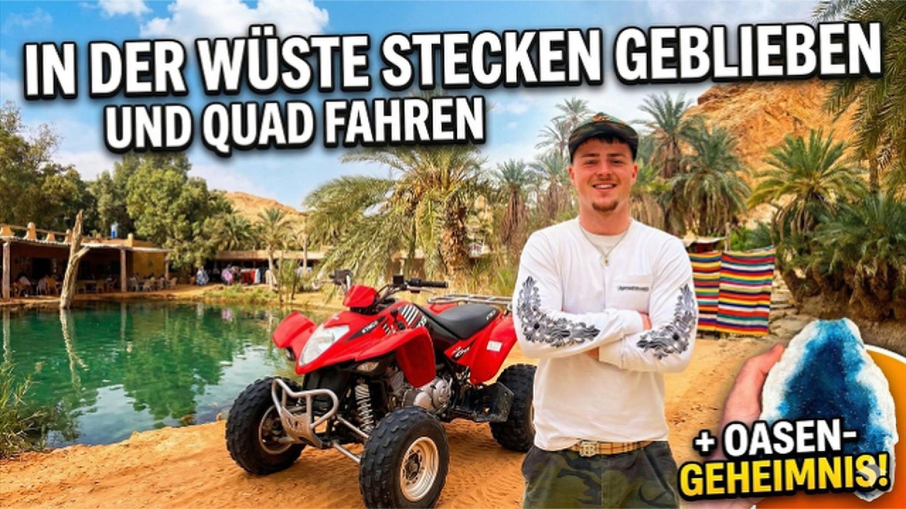 In der Wüste STECKEN GEBLIEBEN😱🏜️ QUAD fahren und OASE in Tunesien 🇹🇳