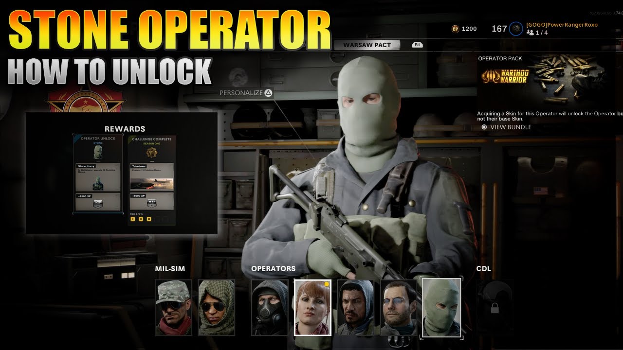 How to Unlock Stone Operator - Call of Duty Cold War / Warzone (Execute 15 Finishing Moves)