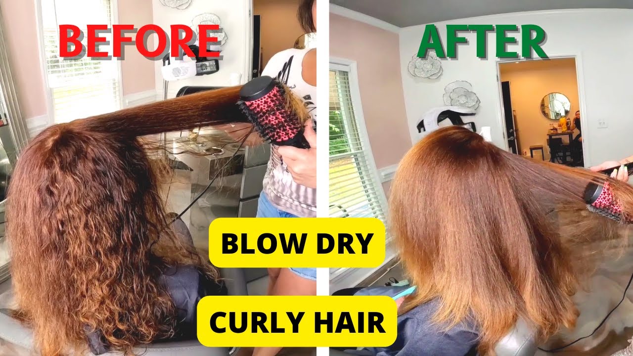 How to Blowdry Curly Hair with Round Brush