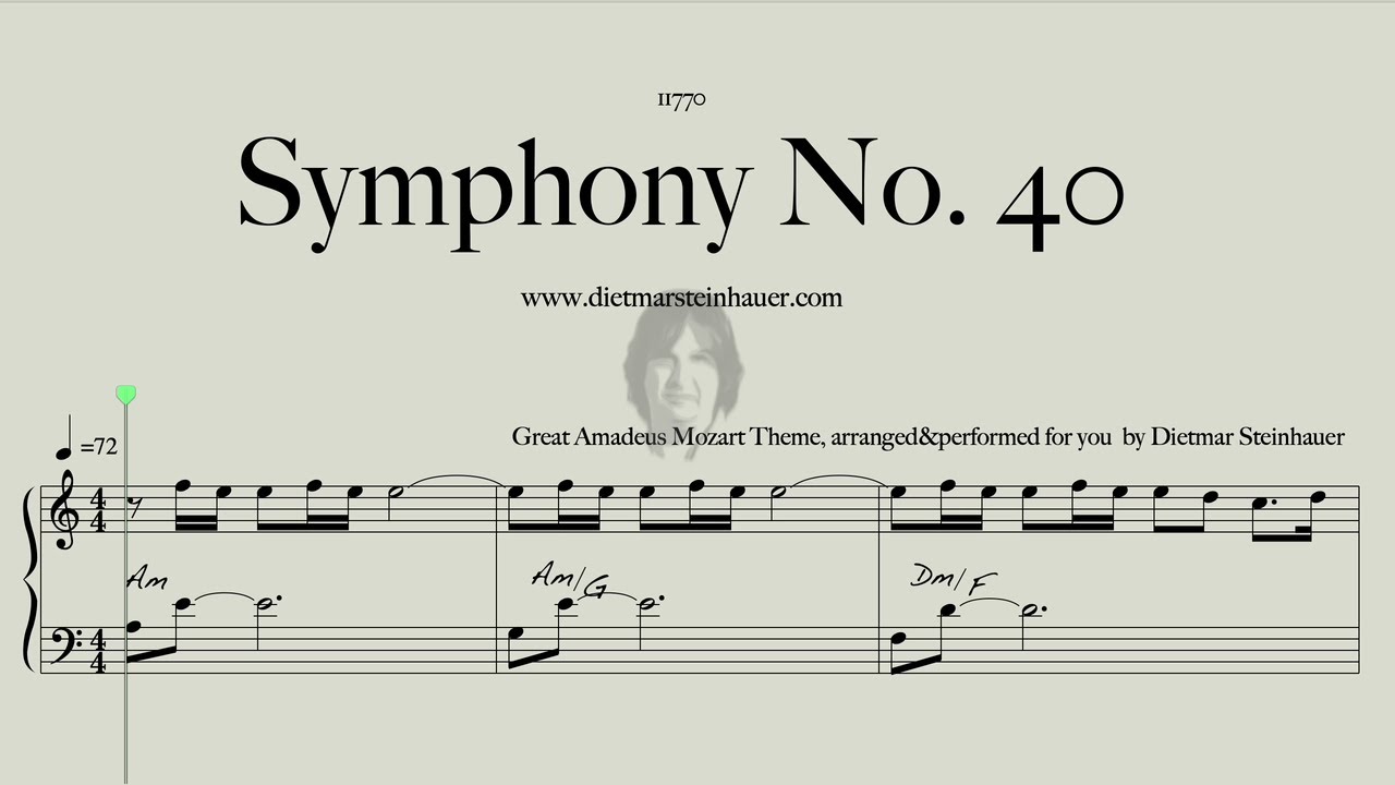 Symphony No. 40  -  Easy Piano  -  Wolfgang Amadeus Mozart
