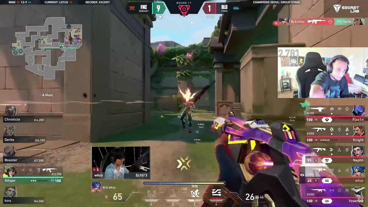 FNS reacts to BLG Whzy's ACE on LOTUS against FNATIC