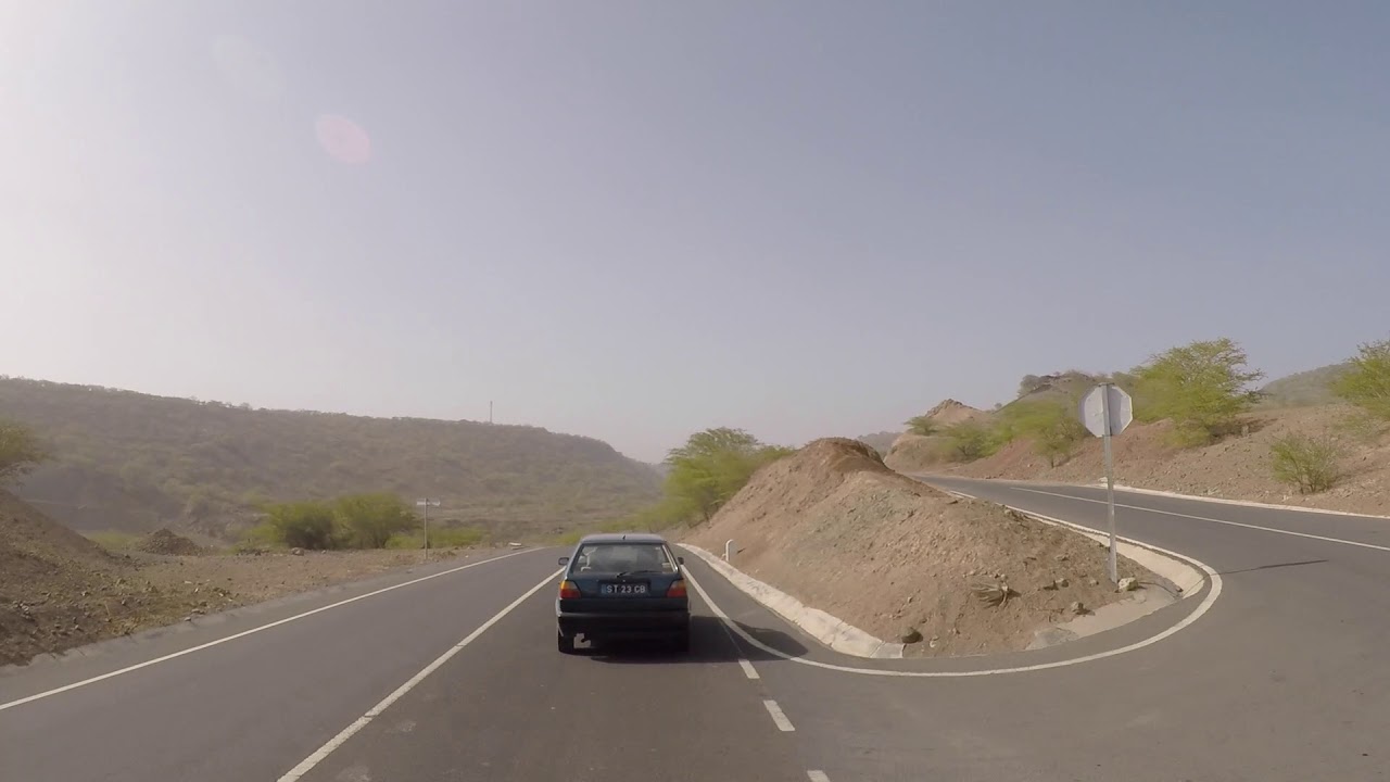 Cabo Verde Road Praia Cidade Velha, Gopro / Cap-Vert Santiago Route Praia Cidade Velha, Gopro