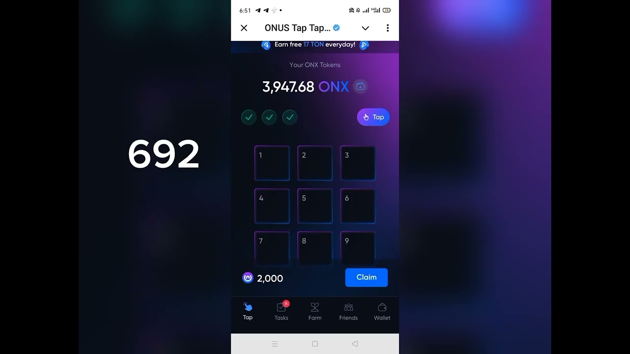 ONUS tap tap 9 Sep Daily codes || onx Today 9 sep codes #onus #airdrop #tap2earn