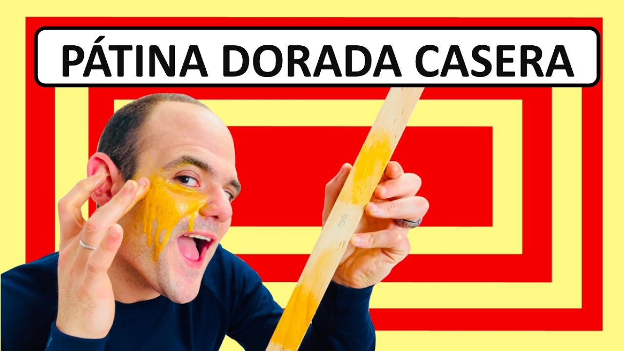PÁTINA Dorada  de dedo PARA MADERA CASERA Cómo hacer CERA de patinar metalizada EN CASa