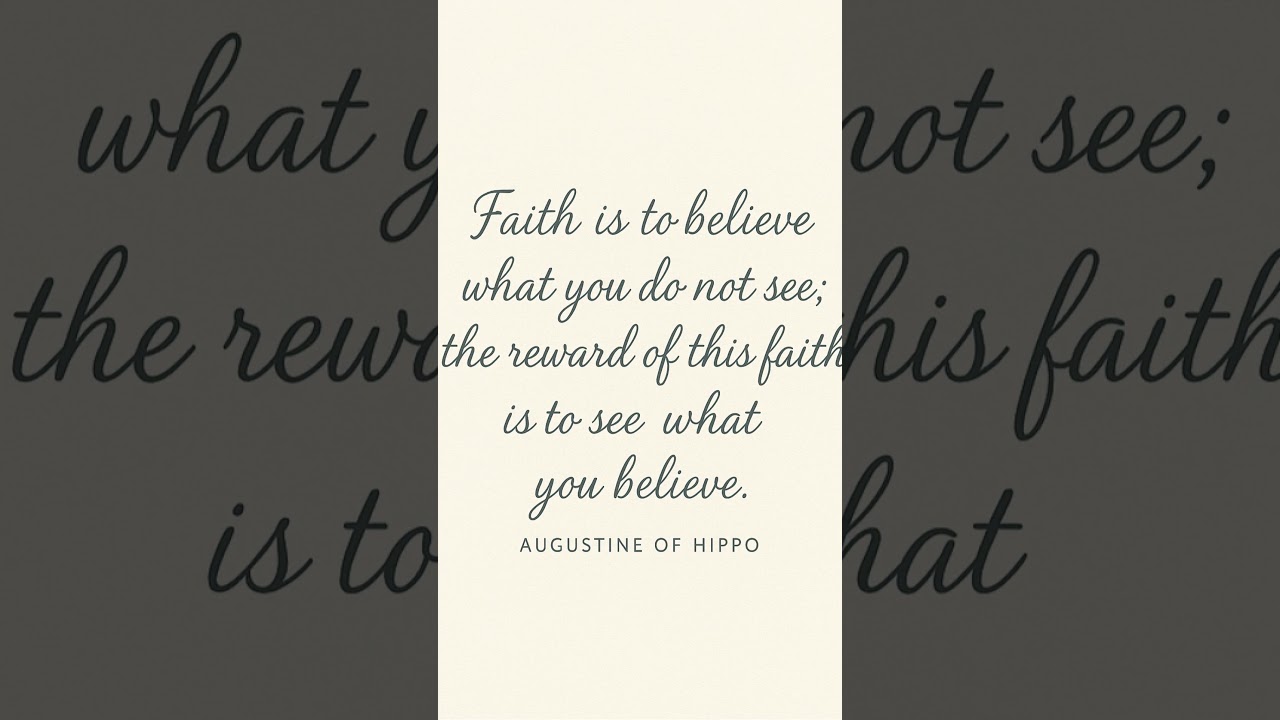 Faith You Cannot See | God&rsquo;s Philosophers | Augustine of Hippo #FaithInFocus ,#GodsPhilosophers