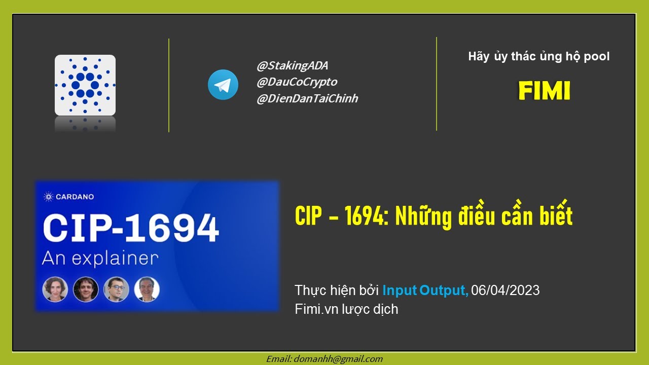 #CIP - 1694: Những điều cần biết
