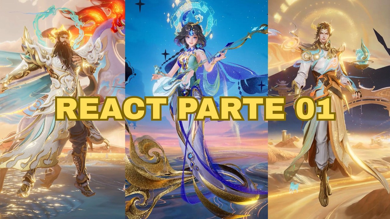 REACT DAS NOVAS SKINS DO ANO DO CAVALO DO HONOR OF KINGS PARTE 01