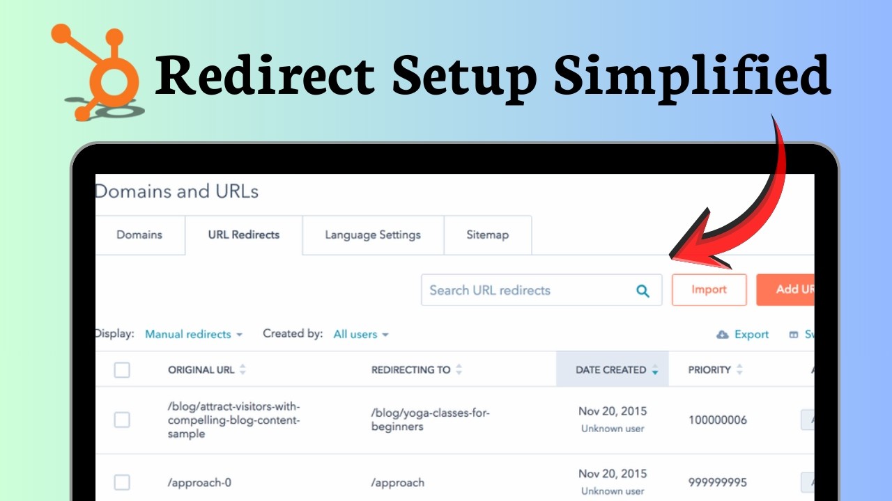 How to add new URL redirect in HubSpot (Quick Mapping)