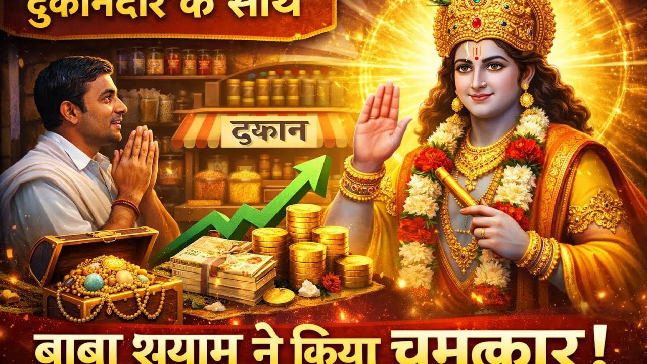 श्याम बाबा ने ईमानदार दुकानदार के साथ किया चमत्कार 🙏 | कन्हैया मित्तल जी । 