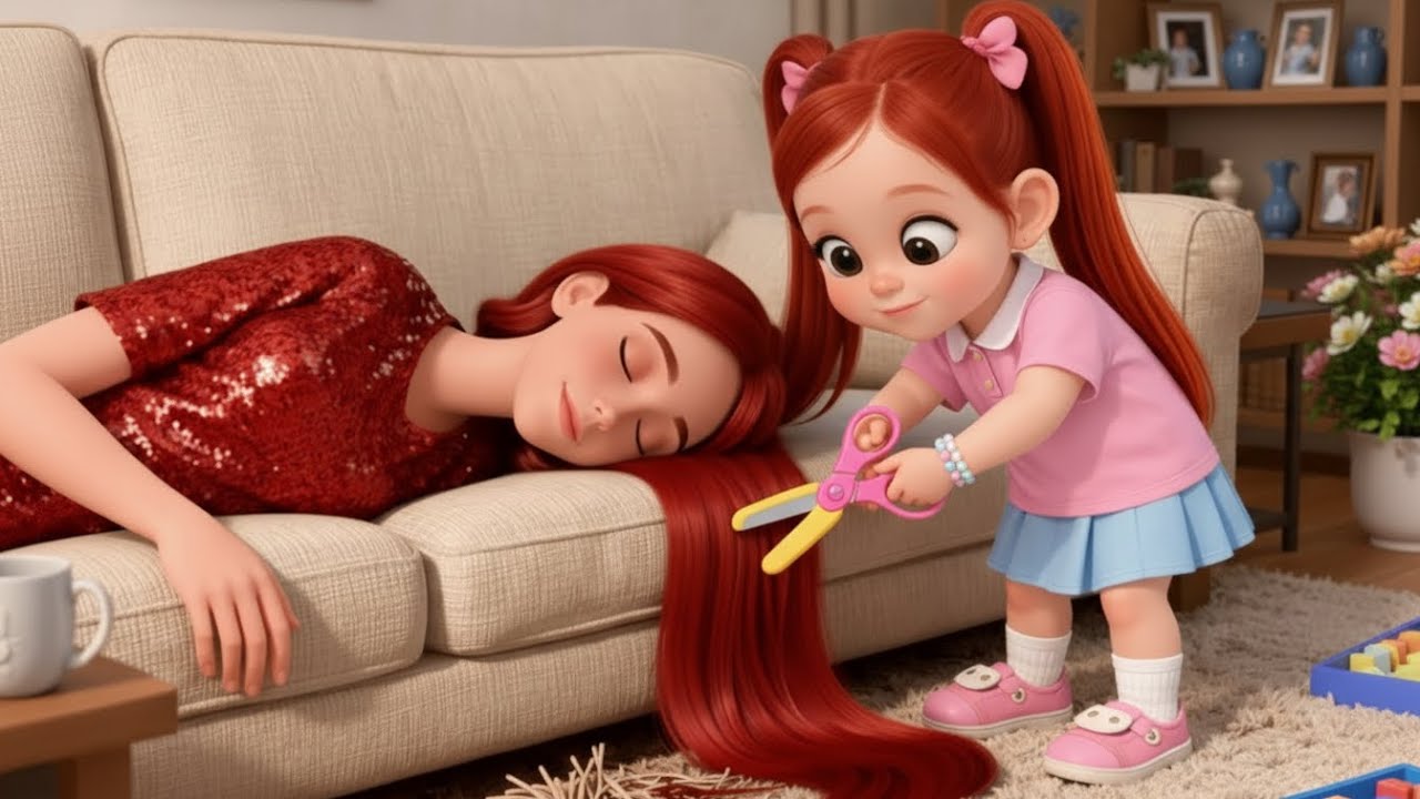 OMG! Naughty Baby Rumi Milo Cuts Mom’s Hair for a Teddy Bear | KPop Demon Hunters 😱🧸