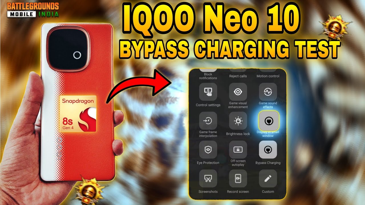 iQOO Neo 10 bypass Charging bgmi Test|| 🔥 IQOO Neo 10 120 FPS PERFORMANCE TEST. Duckett Gaming