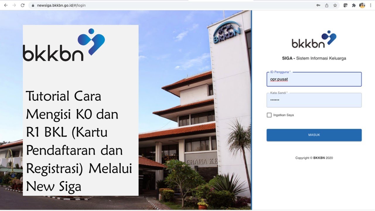 Tutorial Cara Mengisi K0 dan R1 BKL di New SIGA