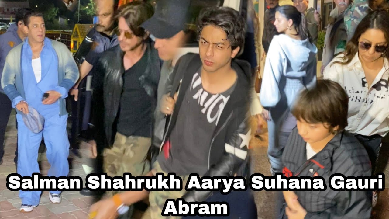 Salman Khan  Shahrukh Khan Gauri Khan Aryan Khan Suhana Abram  Alizeh agnihotri At jamnagar airport