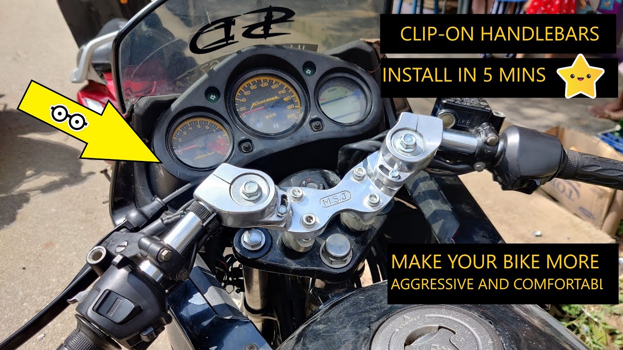 CLIP ON HANDLEBARS MODIFICATION | ANY BIKE | KARIZMA | INSTALLATION