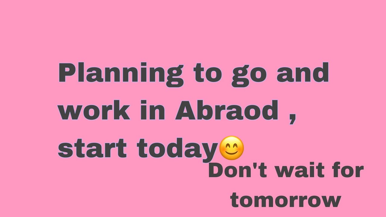For those Manipuri Aspirants ( how to get job in abroad; foreign country) a short description