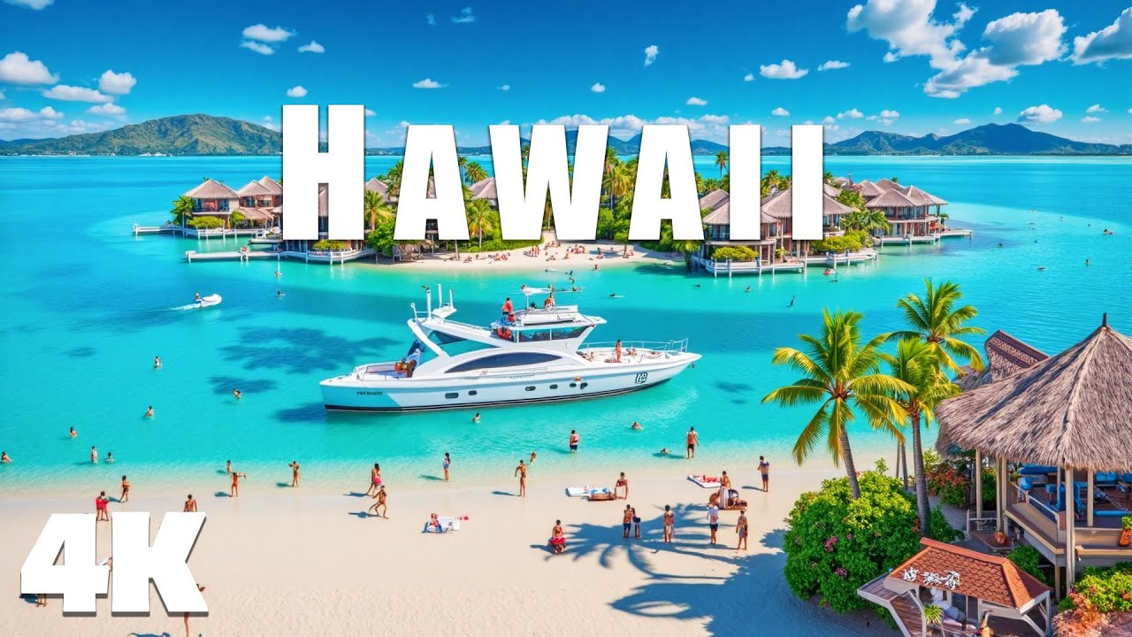 Hawaii 4K - DRONE FOOTAGE ULTRA HD,Scenic Relaxation Film with Calming Music