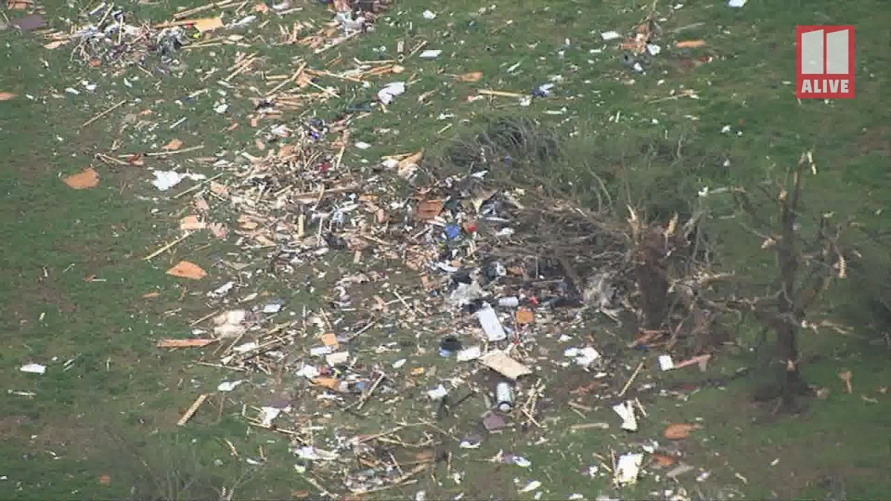 Video shows tornado damage in Murray County