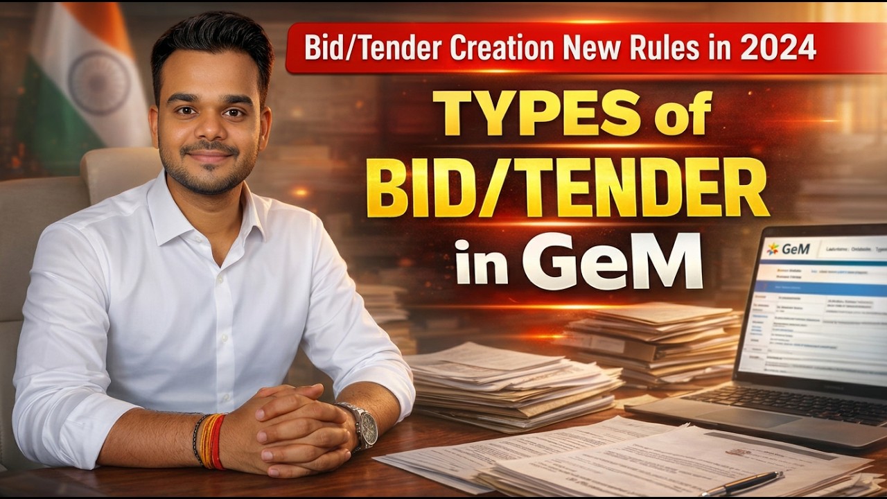 types of bid in gem |  Bid creation new rules in 2024 | Gem portal free training class 13