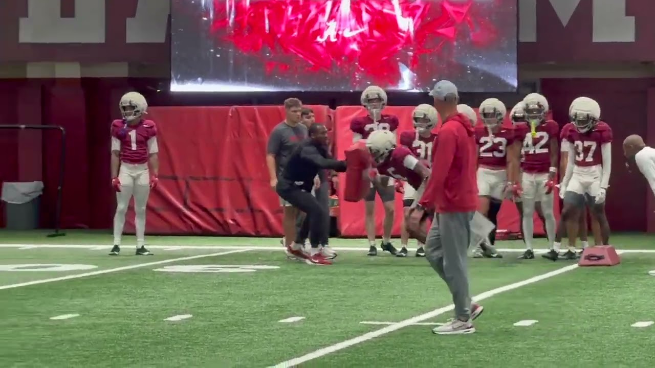Alabama QBs and WRs at March 12 Spring Practice