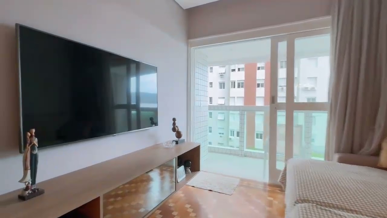 Apto 1 Dorm. Vista Mar à Venda no Embaré – Porteira Fechada, Sala Reversível e Vaga com Manobrista