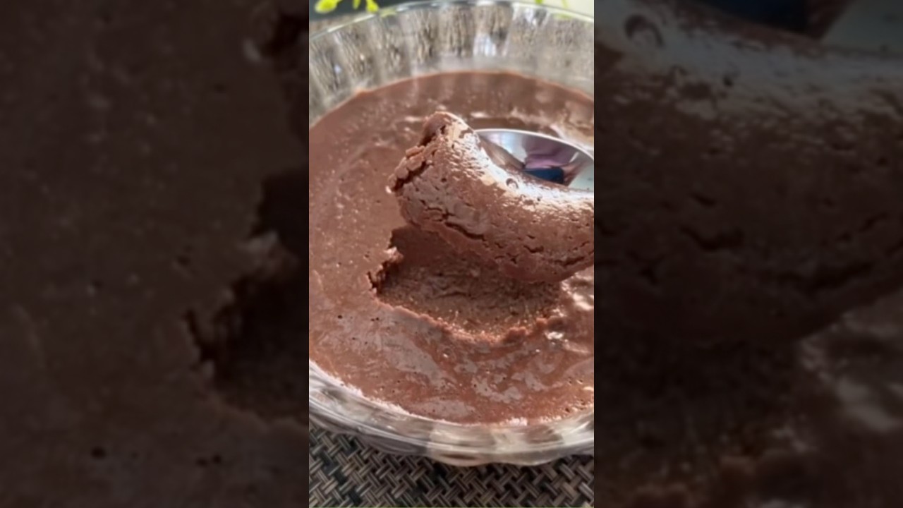 Mousse Chocolate “3 ingredients-Milk/Marshmallow/Chocolate.           #chocolate #marshmallow /milk