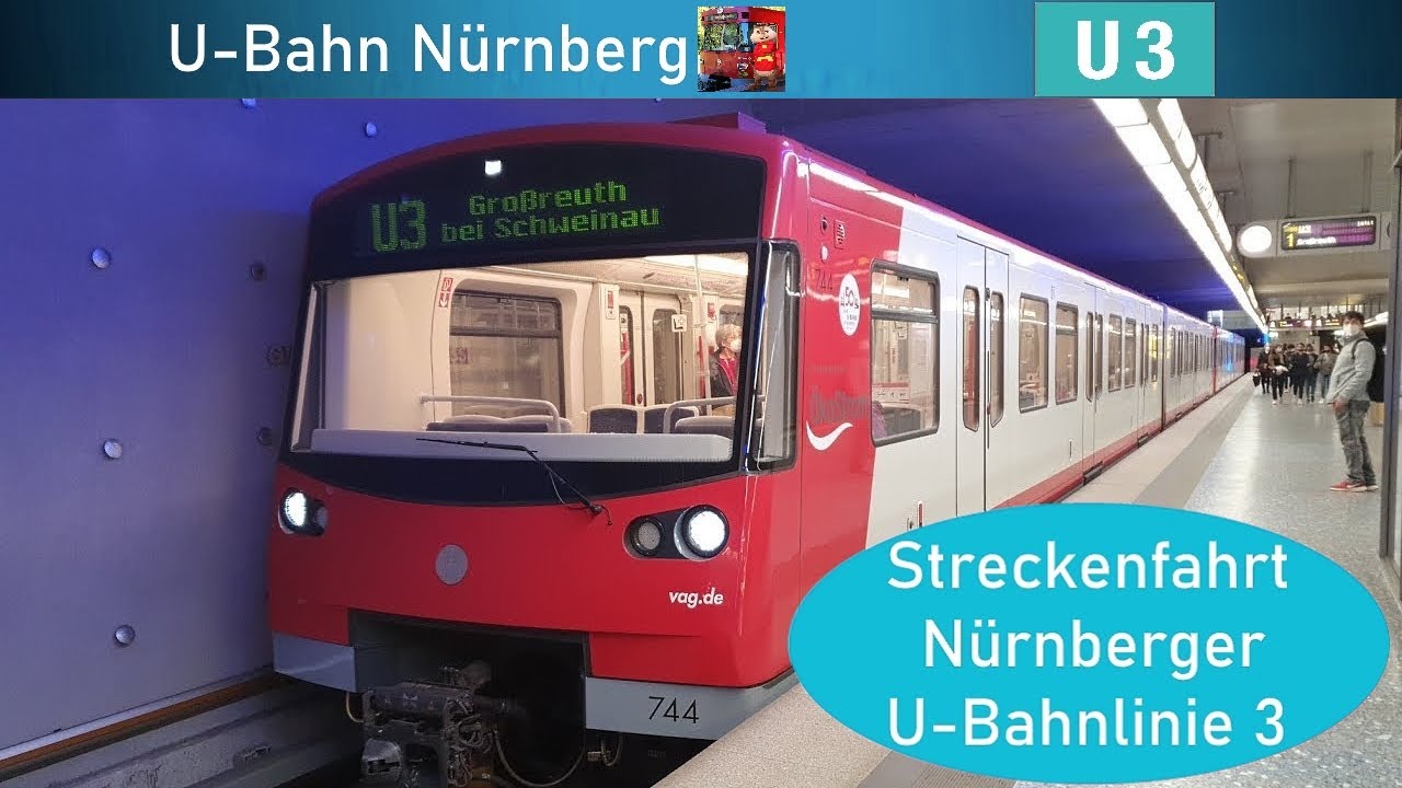 Streckenfahrt der Nürnberg / Fürther U-Bahnlinie 3 [Stand 2022]_4K