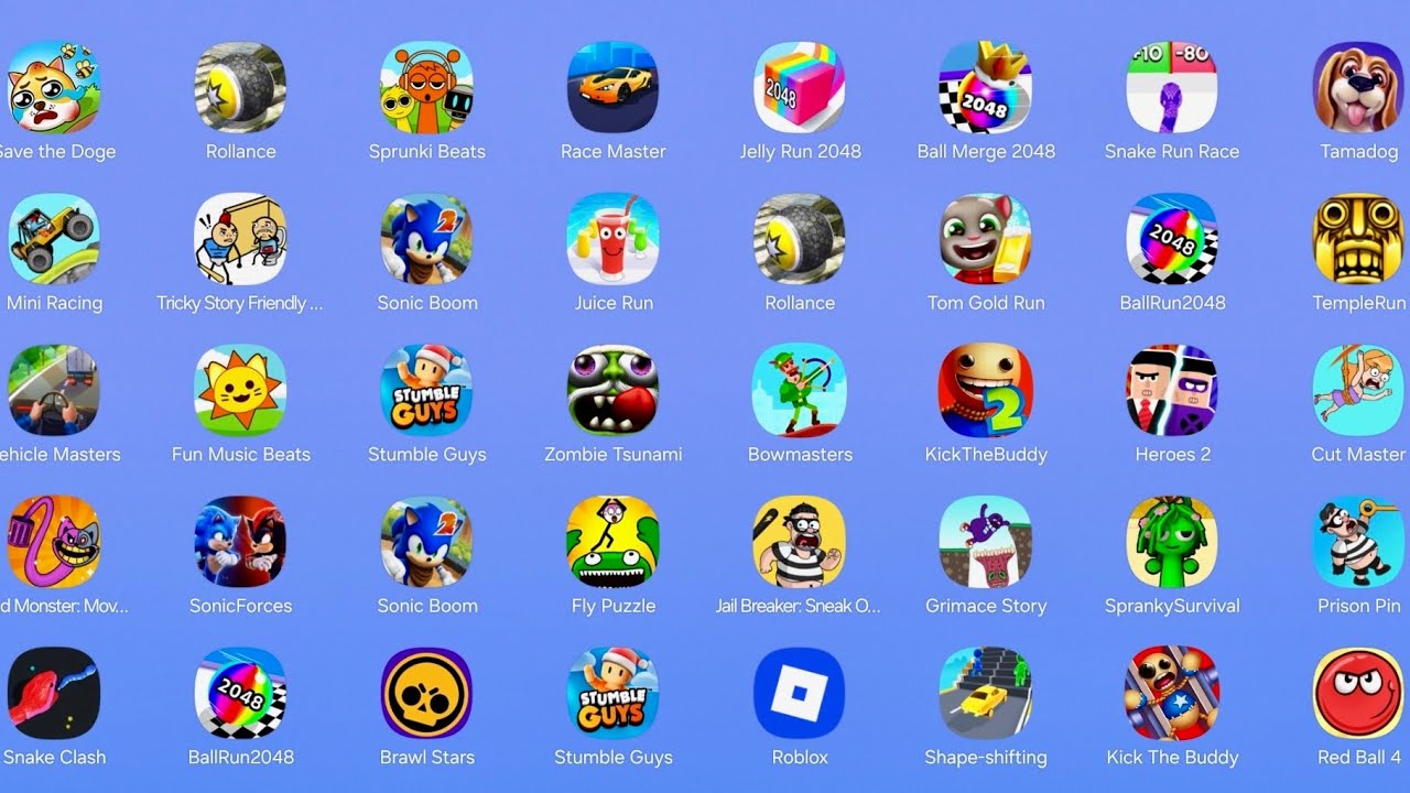 Brawl Stars,Bowmasters,Stumble Guys,Rollance Adventure Balls,Roblox,Shape Shifting,Snake Clash