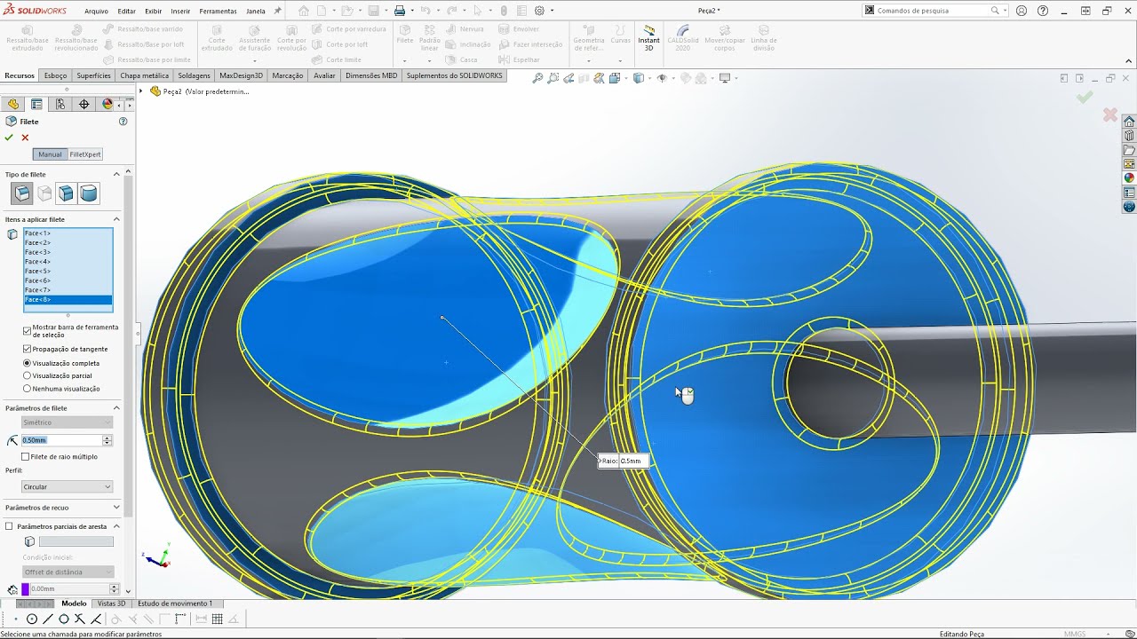 Aula 385 - Ferramentas para Criar uma Chave de Fenda - Solidworks - Marcelo Pereira