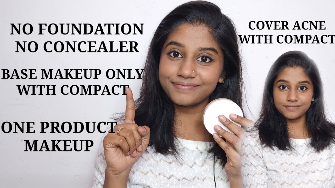 COVER ACNE MARKS WITH COMPACT POWDER ONLY | FULL COVERAGE MAKEUP ONLY WITH COMPACT IN TAMIL
