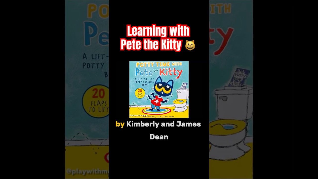 Potty Time with Pete the Kitty! @playwithmome  #readaloudforkids #storytimewithplaywithmome
