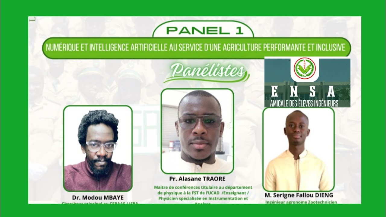🛑 EN DIRECT ENSA THIES PANEL 1 JOURNÉES  AGRONOMIQUES ET CULTURELLES