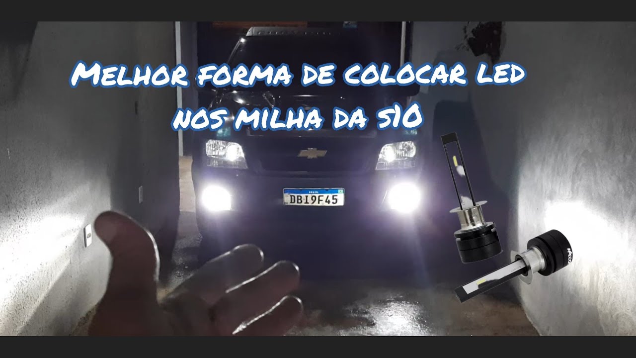 🔴LED NOS FAROL DE MILHA S10 BEM FACIL DE INTALAR, TUTORIAL.