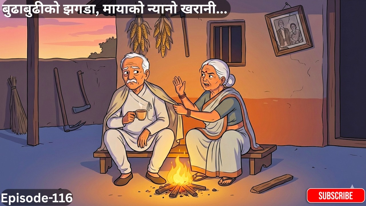 बुढाबुढीको झगडा, मायाको न्यानो खरानी... Episode-116 #folktales #storytime #folkstories #budabudi