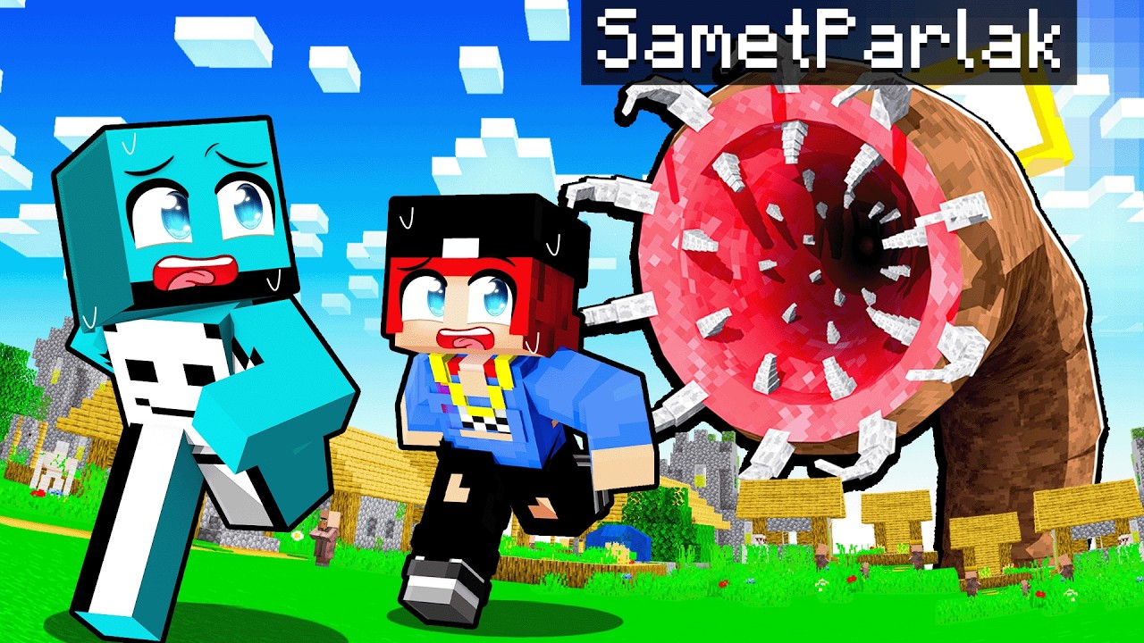 99 Yıl Bir SOLUCAN Olarak Hayatta Kaldık !! -  Minecraft