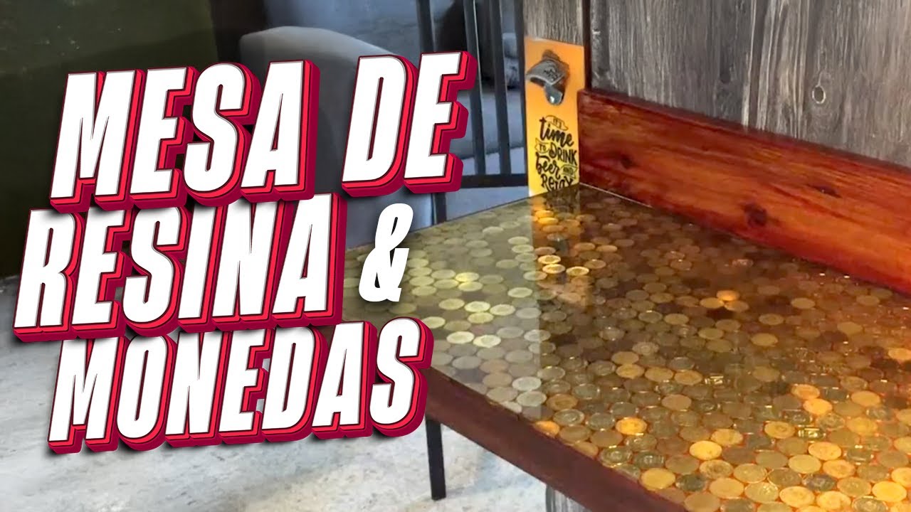 Mesa de monedas y resina | Making an epoxy resin coin table top