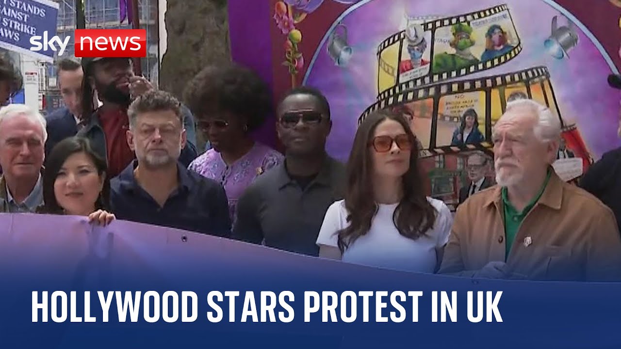 Hollywood stars hold London rally in support of striking US actors