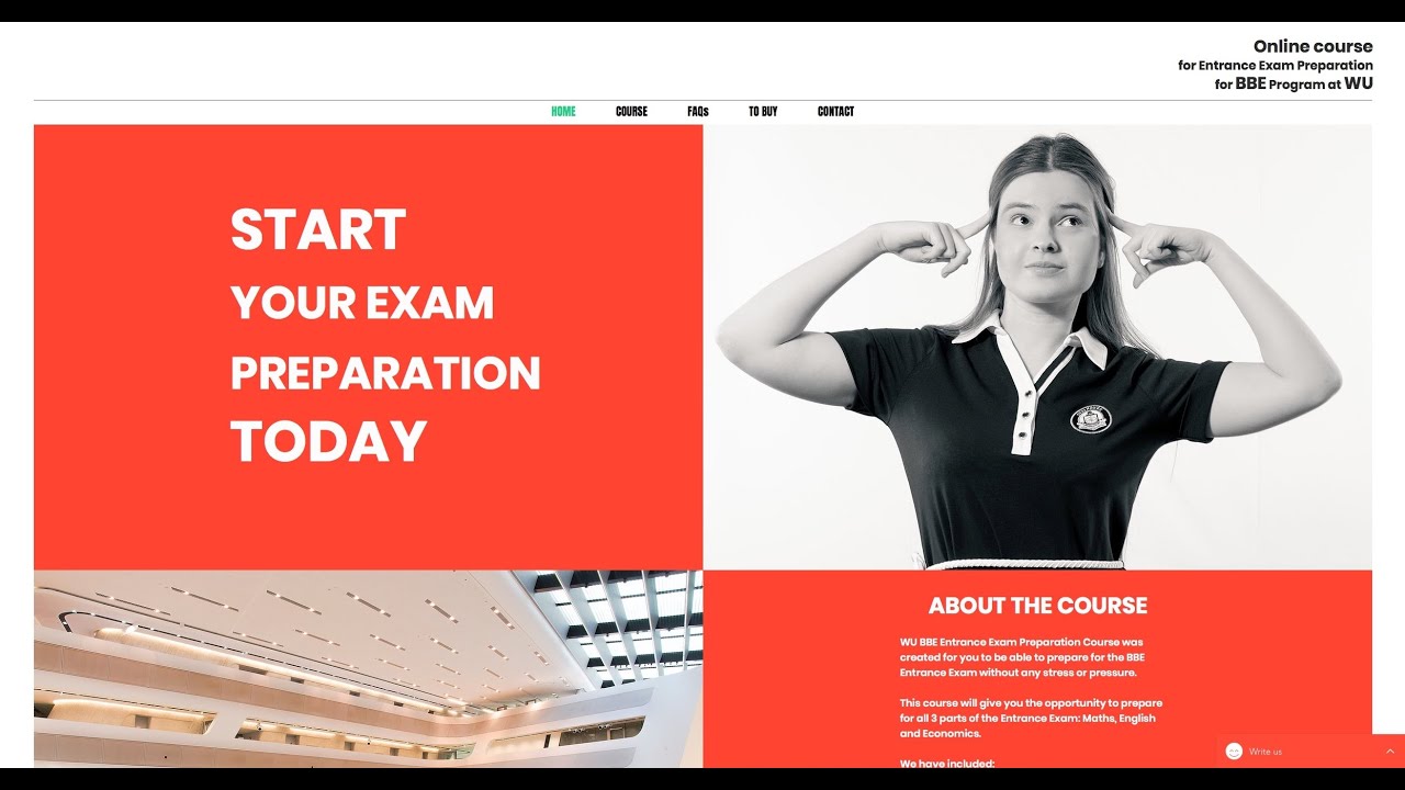 WU BBE Entrance Exam Preparation Online Course