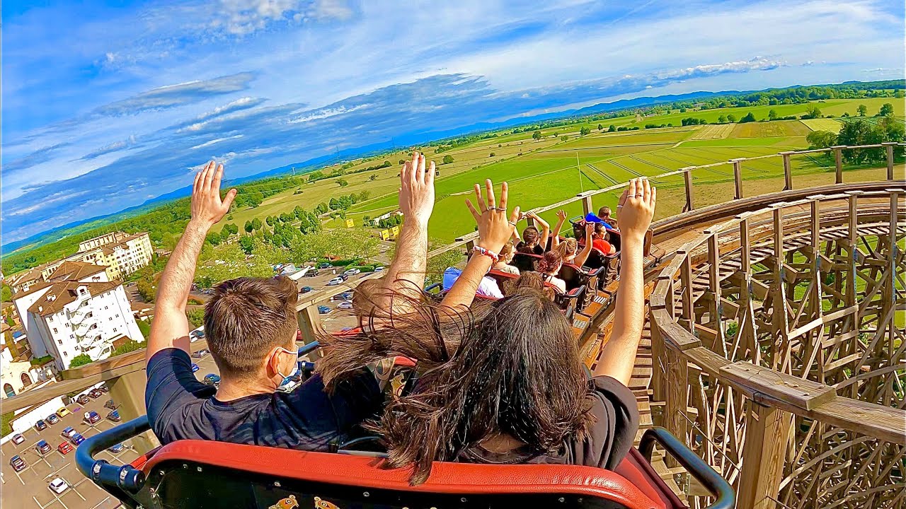The Wodan Timbur Coaster Ride at Theme Park Europa-Park in Germany