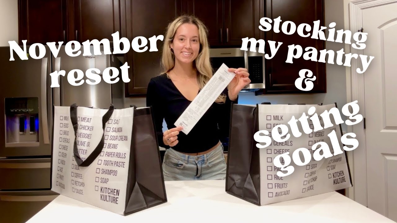 NOVEMBER RESET VLOG! Stock my house for the month and set some goals for the month