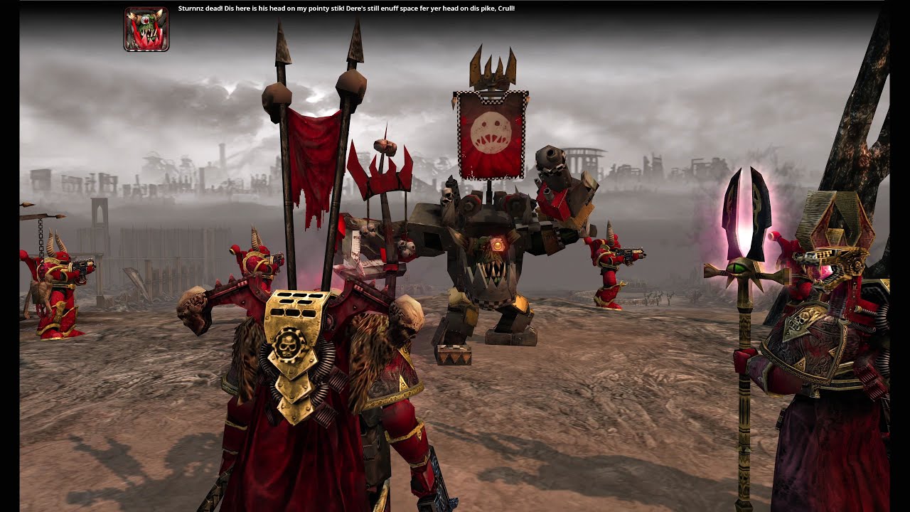 Gorgutz tears General Sturnn into pieces and shows off his skull to Crull