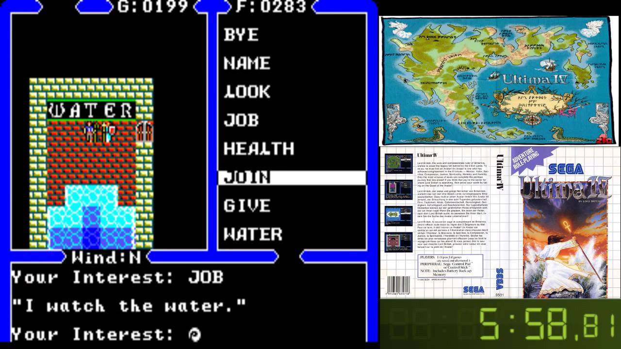 Ultima IV (Master System) Speedrun 2h27min
