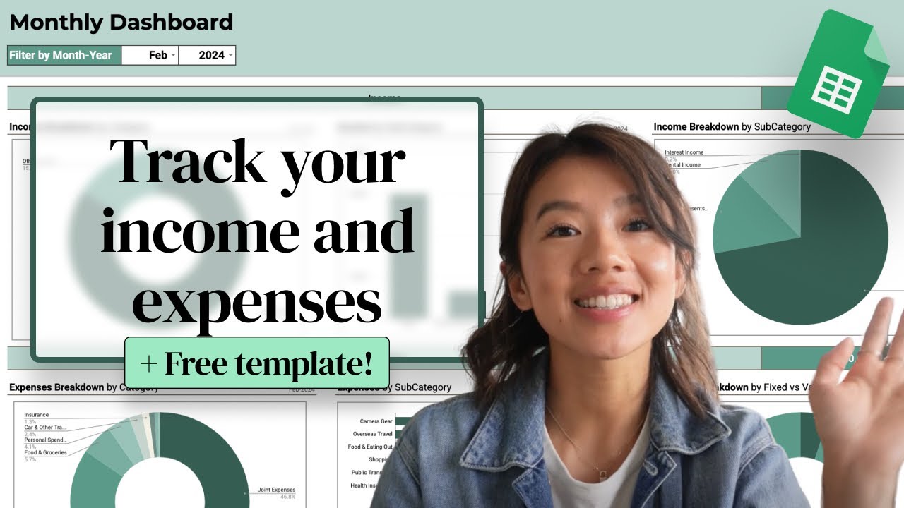 how to track your income & expenses | google sheets tutorial