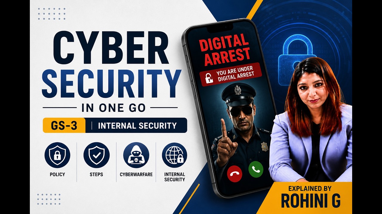 Digital Arrest, Deepfakes & Cyber Warfare | Complete Cyber Security for UPSC GS-3