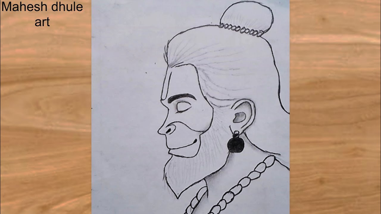 Chitra | Easy Hanuman Ji Drawing | Bajrangbali Drawing
