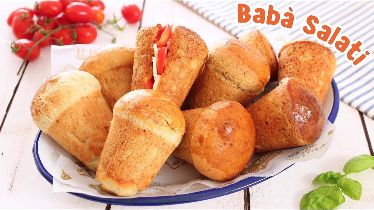 BABÀ MIGNON SALATI di PASQUA al formaggio - Ricetta Facile - Babà sofficissimi