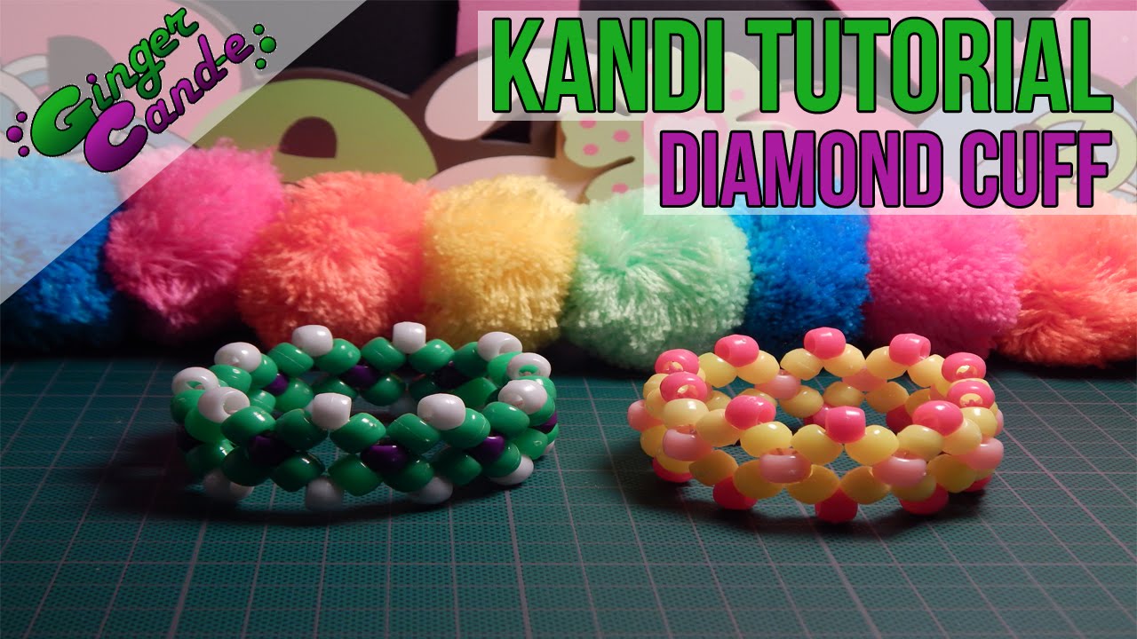 How to Make a Diamond Cuff (Style 1) - [Kandi Tutorial] | @GingerCandE